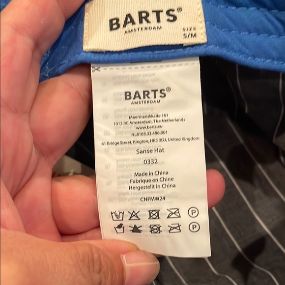 Barts Blue and White Bucket Hat - Picture 6 of 8